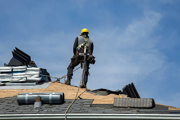 Professional Gutter Installation technician working in Morton, TX